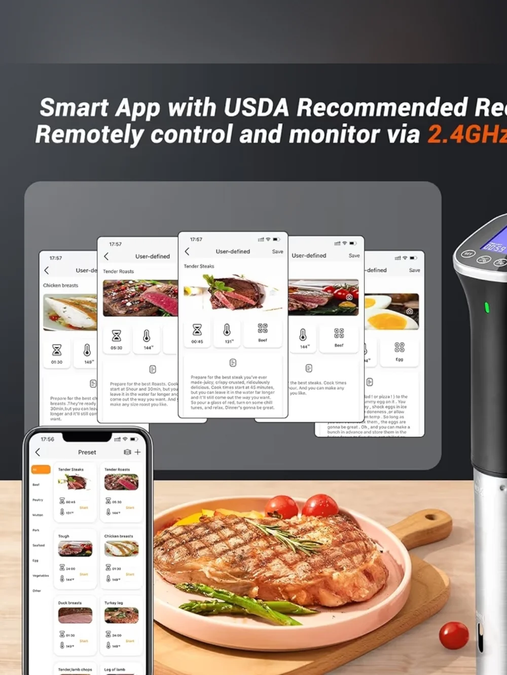 🔖NEW INKBIRD WIFI SOUS VIDE COOKER 1000W - Picture 5 of 7
